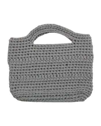 basic grey crochet cotton shopper