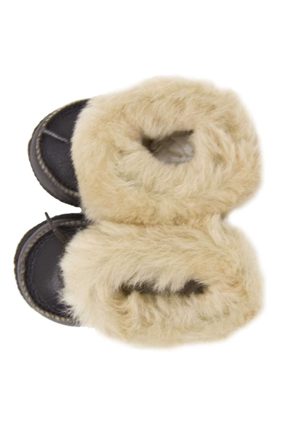 bumblebee choc nappa sheepfur babouche medium