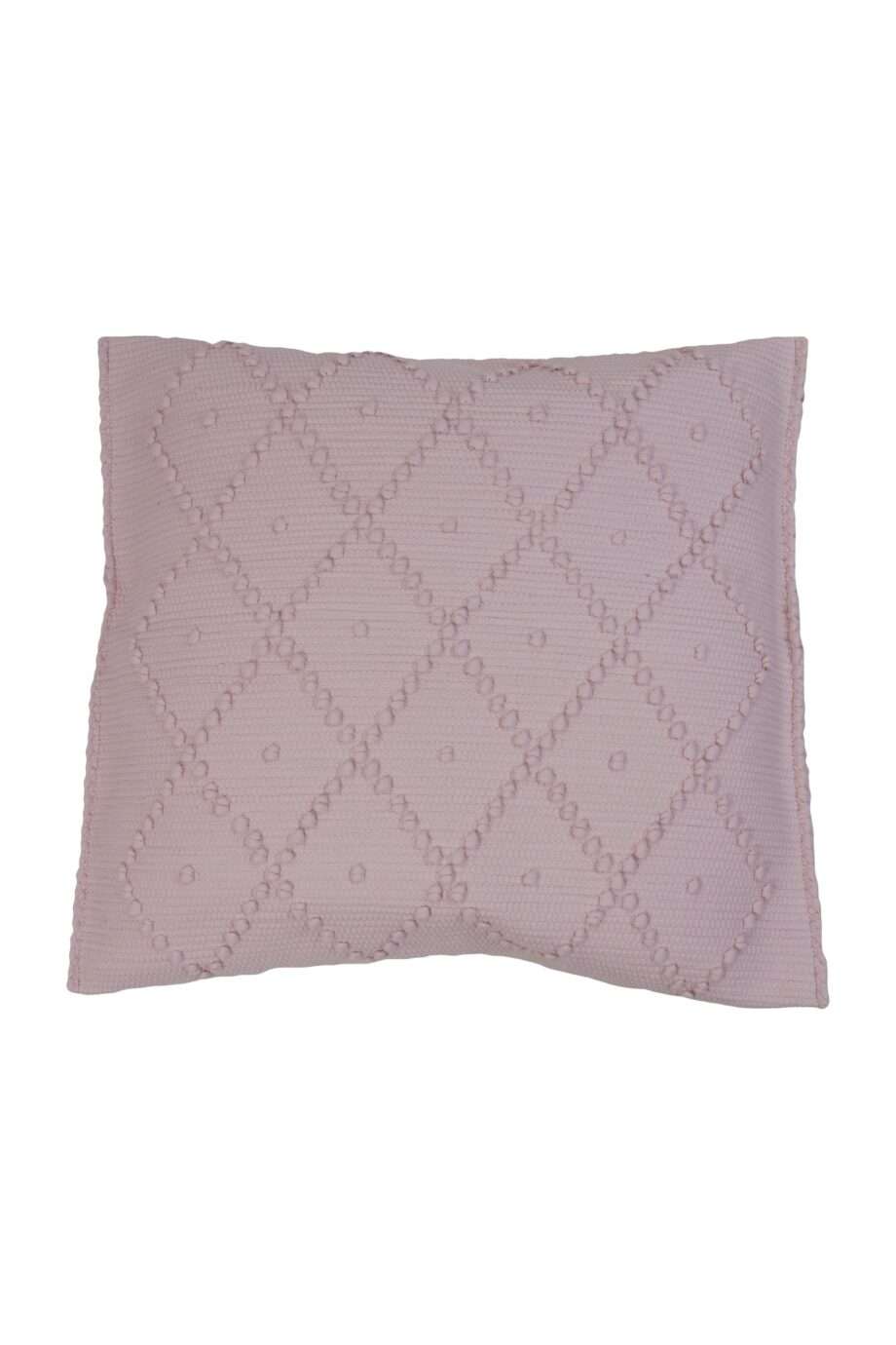 diamond baby pink woven cotton pillowcase medium