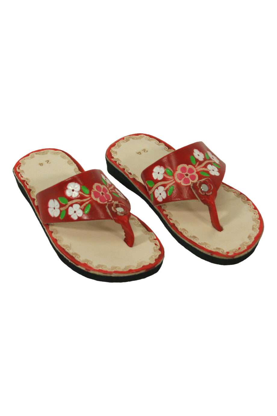 flor chillipepper leather flipflop large