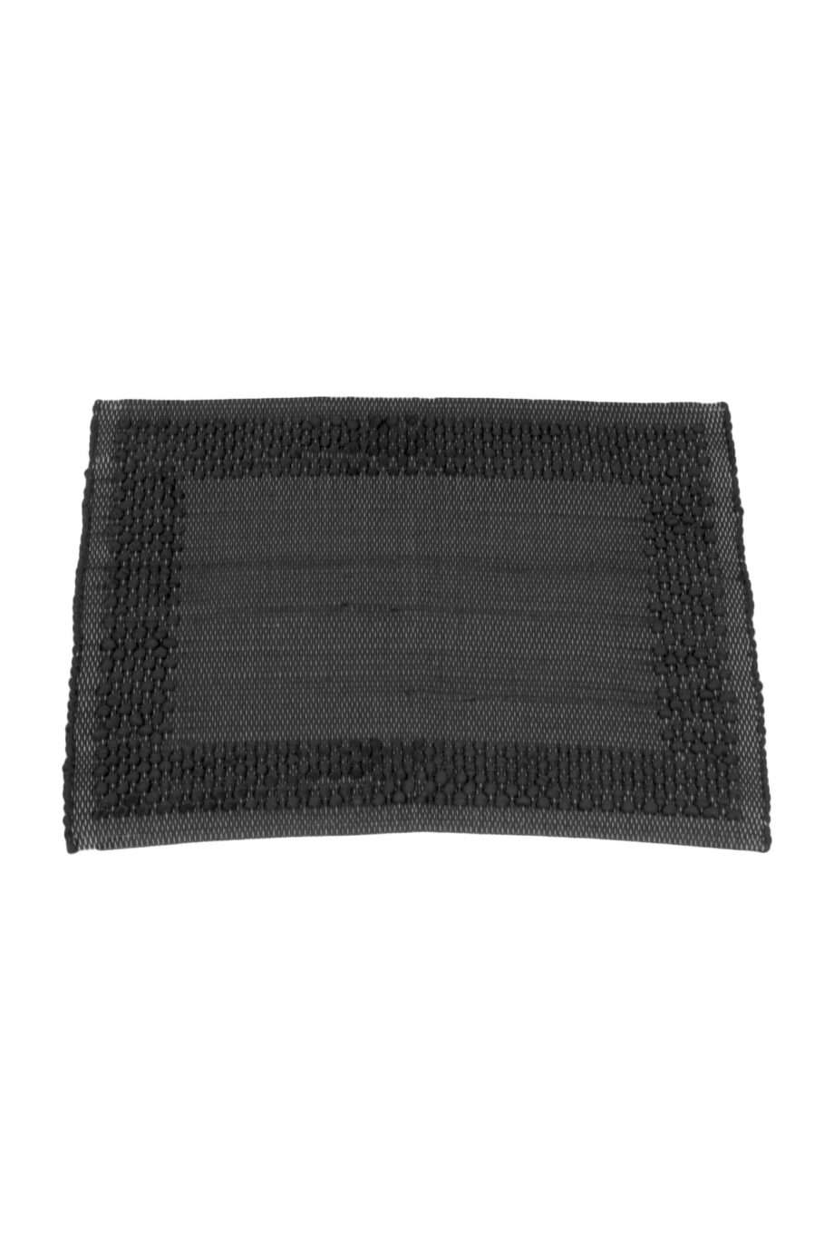 frame anthracite woven cotton placemat small