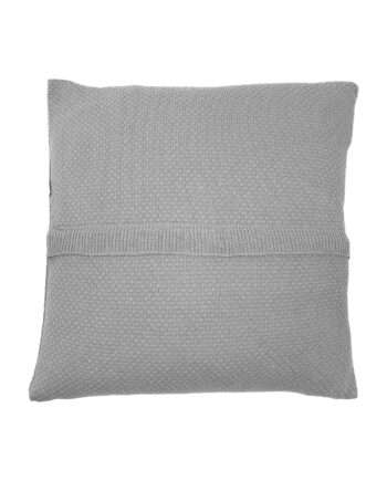 liz light grey knitted cotton pillowcase medium