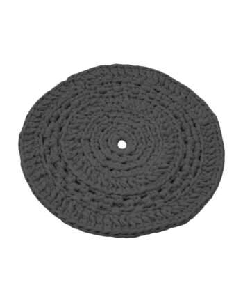 peony anthracite crochet cotton placemat small