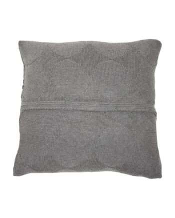 spots grey knitted cotton pillowcase medium