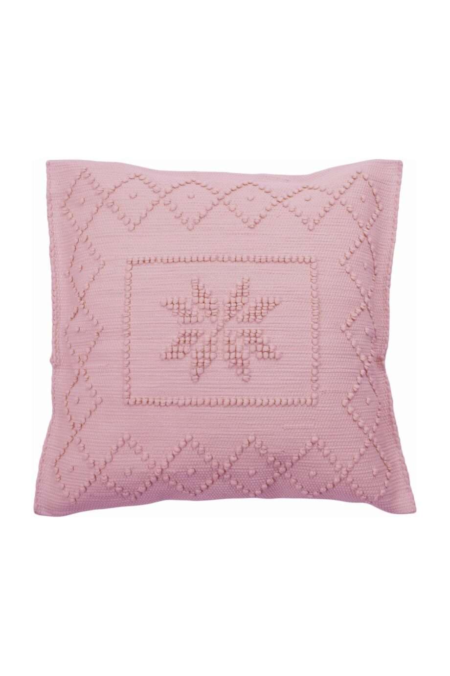 star pink woven cotton pillowcase medium