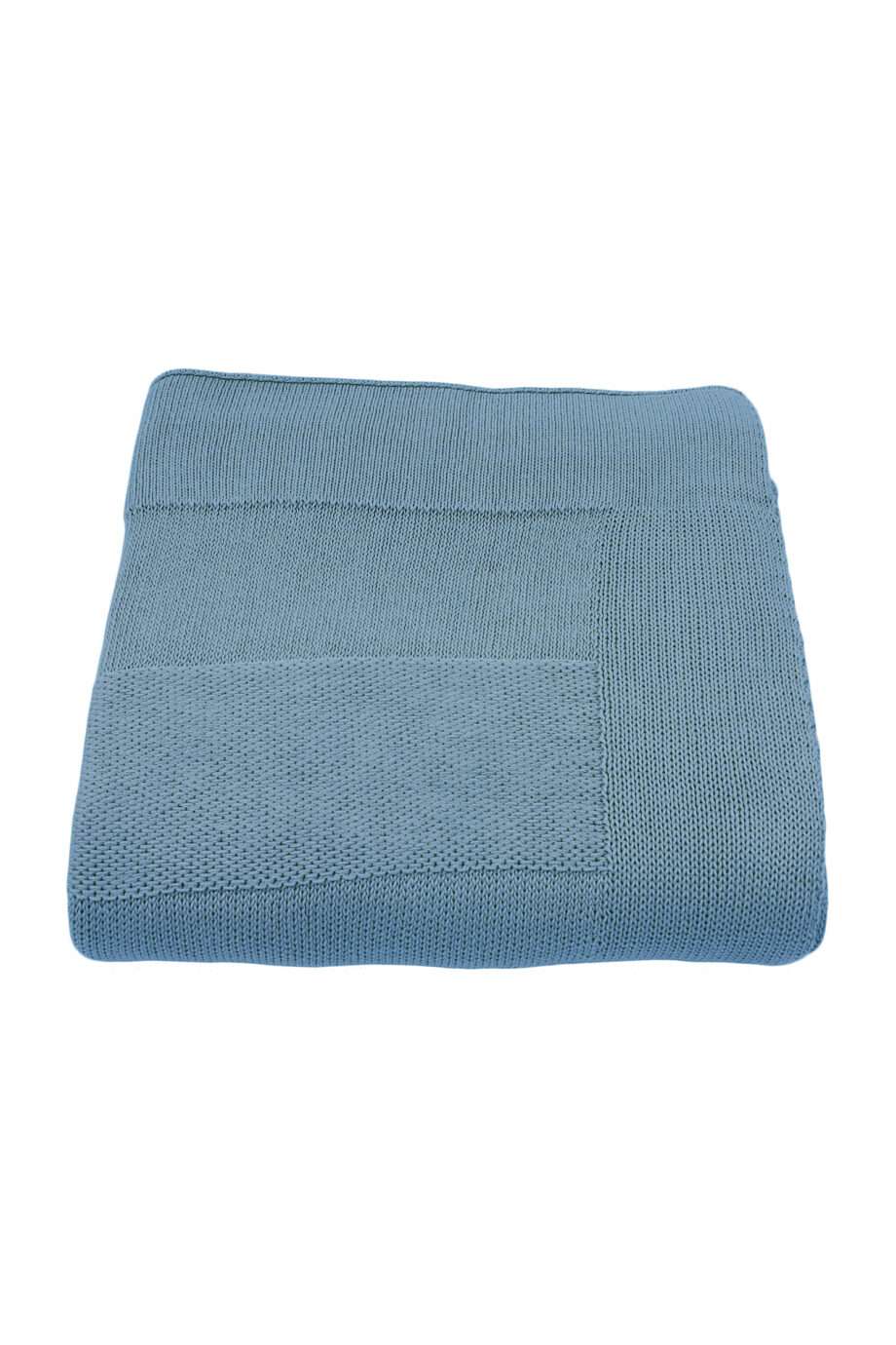 urban petrol knitted woolen throw large