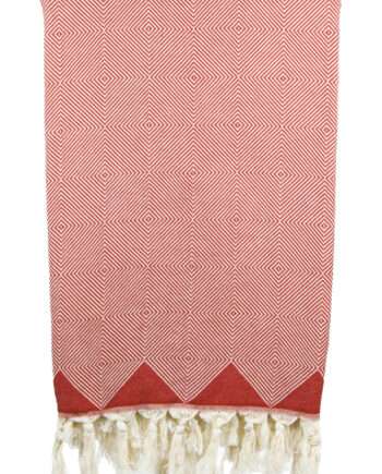 zigzag chillipepper hamam towel one size