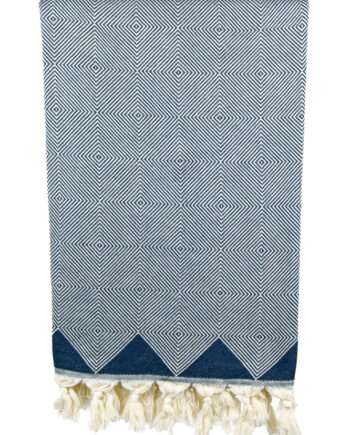 zigzag indigo hamam towel one size