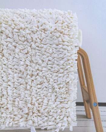 Styling woven rug coral off-white medium