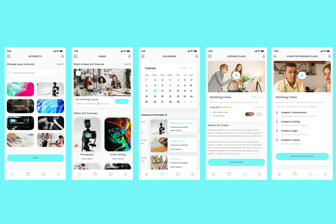 Art Education, Online Learning, Painting Class App