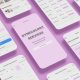 Gynecology , Obstetrics , delivery & maternity medical pregnancy services purple App Ui kit template