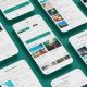 Book Camping, trekking activities Green App Ui kit