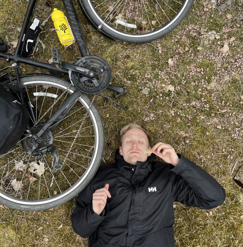 Chipspaus när vi cyklar på Åland
