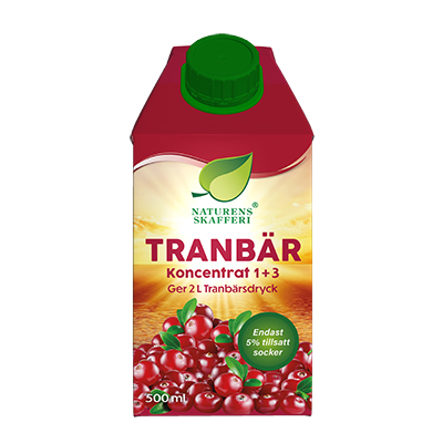 Tranbär koncentrat 1+3 500 ml