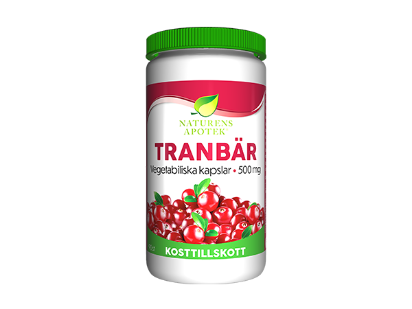 Tranbärskapslar vegetabiliska 500 mg