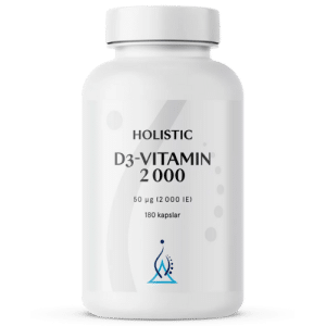 Holistic D3-vitamin 2000 IE, 180 kapslar