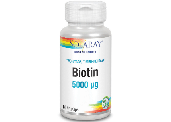 Solaray Biotin 5000 mcg, 60 kapsla