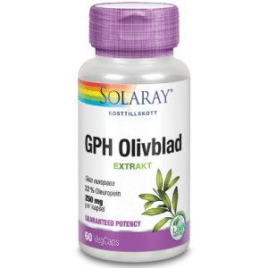 Solaray Olivblad 250 mg, 60 Kapslar