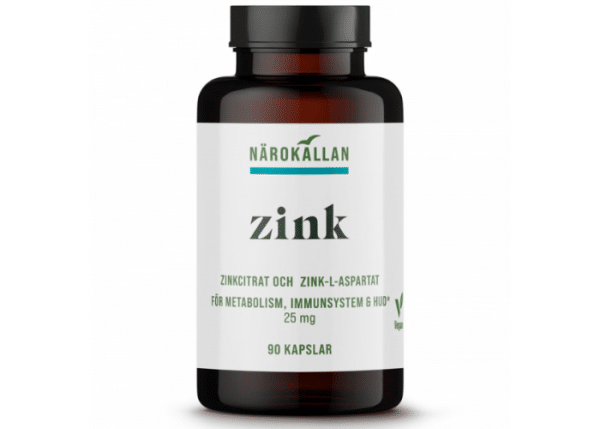 Närokällan Zink 25mg, 100 Kapslar