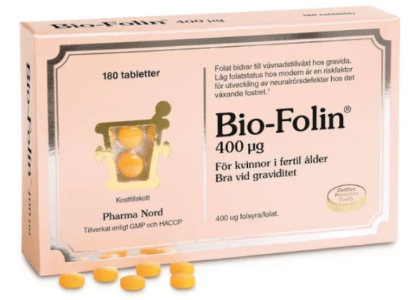 Pharma Nord Bio-Folin 400 μg, 180 tabletter