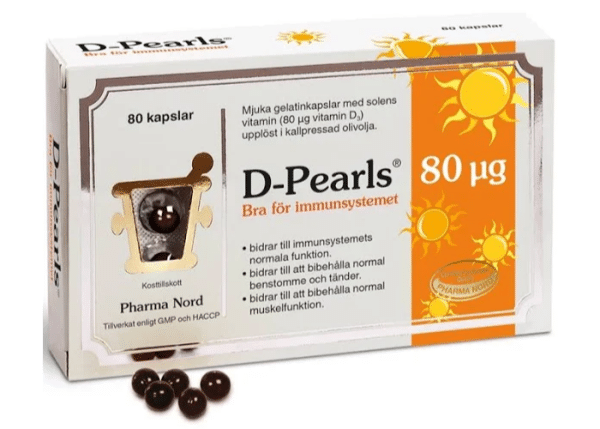 Pharma Nord D-pearls 80 µg 80 kapslar