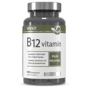 Elexir pharma B12-Vitamin Vegan 100 Sugtabletter