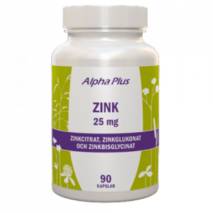 Alpha Plus Zink 25 mg 90 kapslar