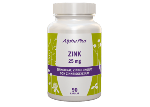 Alpha Plus Zink 25 mg 90 kapslar