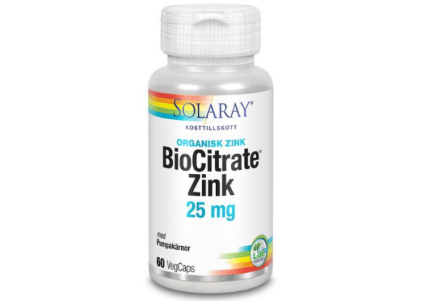 Solaray BioCitrate Zinc 60 kapslar