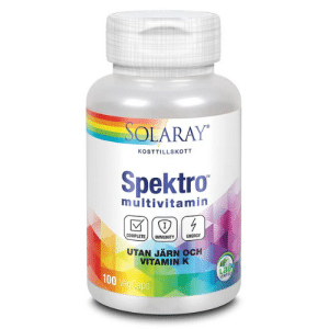 Solaray Spektro Multivitamin Utan Järn & K-vitamin 250 kapslar