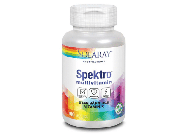 Solaray Spektro Multivitamin Utan Järn K vitamin 250 kapslar