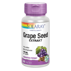 Solaray GPH Grape Seed Extract, 60 kapslar