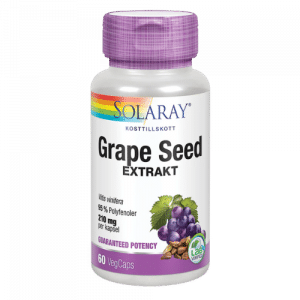 Solaray GPH Grape Seed Extract, 60 kapslar