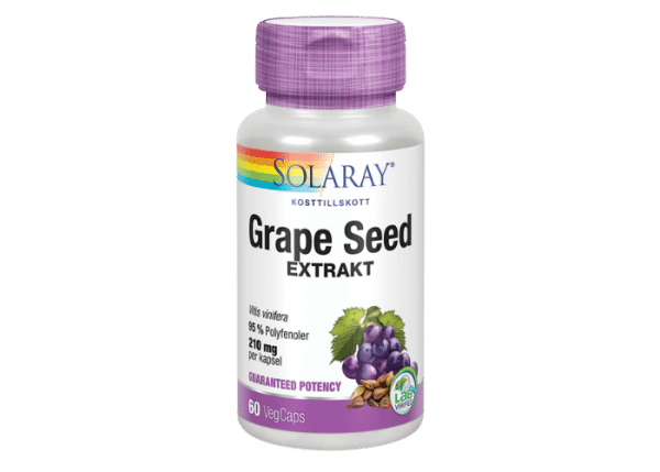 Solaray GPH Grape Seed Extract, 60 kapslar