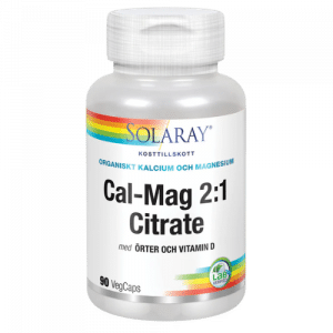 Solaray Cal-Mag 2-1 Citrate, 90 kapslar