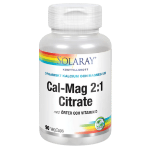 Solaray Cal-Mag 2:1 Citrate, 90 kapslar
