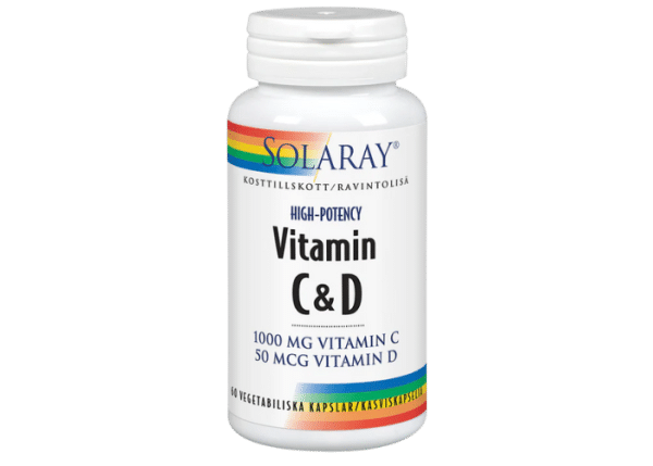 Solaray Vitamin C D 60 kapslar