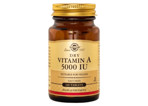 Solgar Dry Vitamin A 5000 IU 100 tabletter