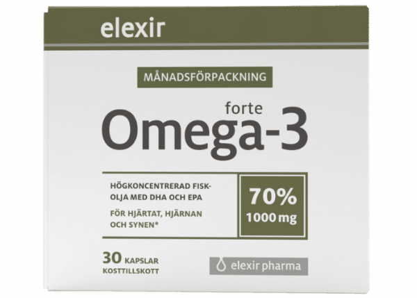 Elexir pharma Omega-3 forte, 30 kapslar