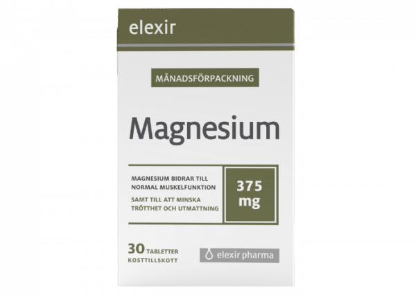 Elexir pharma Magnesium 375mg, 30 tabletter