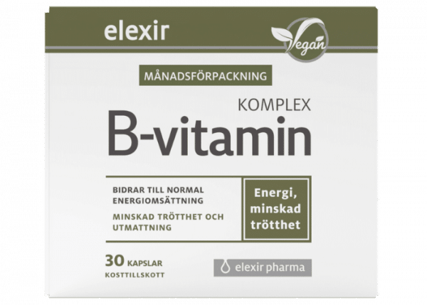 Elexir pharma B-Vitamin Komplex, 30 kapslar