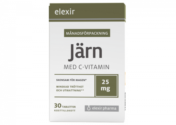 Elexir pharma Järn med C-vitamin 30 tabletter