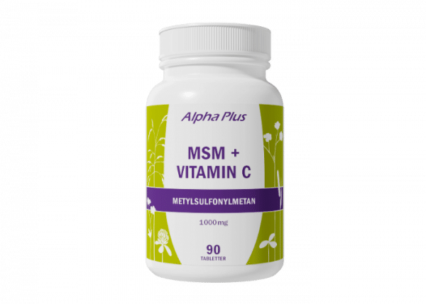 Alpha Plus MSM + Vitamin C, 90 tabletter