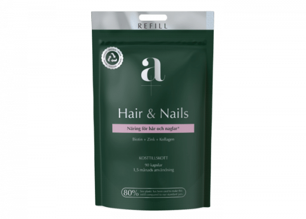 A+ Hair & Nails, 90 kapslar REFILL