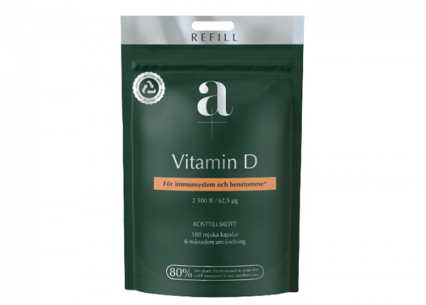 A+ Vitamin D, 180 mjuka kapslar REFILL