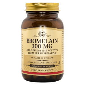 Solgar Bromelain 300 mg, 60 kapslar