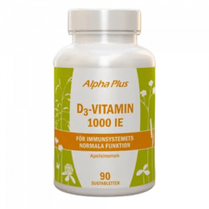 Alpha Plus D3-vitamin 1000 IE, 90 tabletter