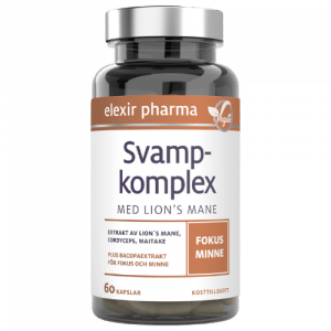 Elexir pharma Svamp Komplex med Lion’s mane, 60 kapslar