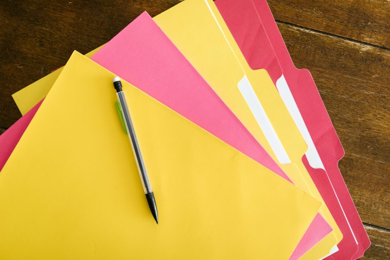 colorful file folders