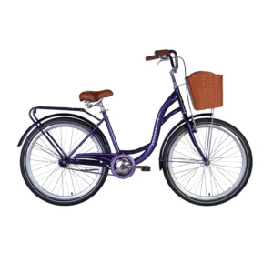 Dorozhnik | Retro Kinderfiets, 26 inch, 43 cm frame met remnaaf, Paars